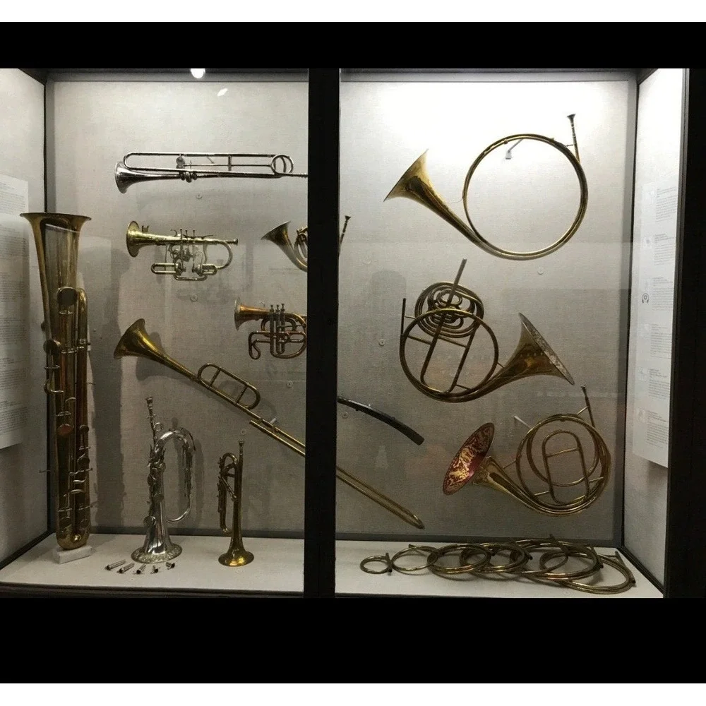1980s Boston Museum of Fine Arts MFA Musical Instruments Floral Silk Scarf 34x34